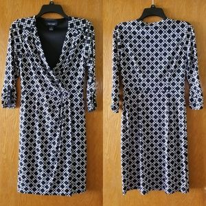 White and black dress